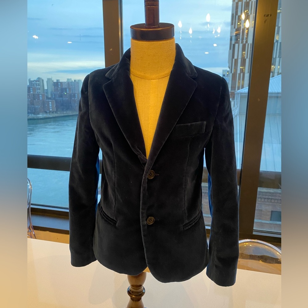 Dal Lago club size 6 blue velvet blazer